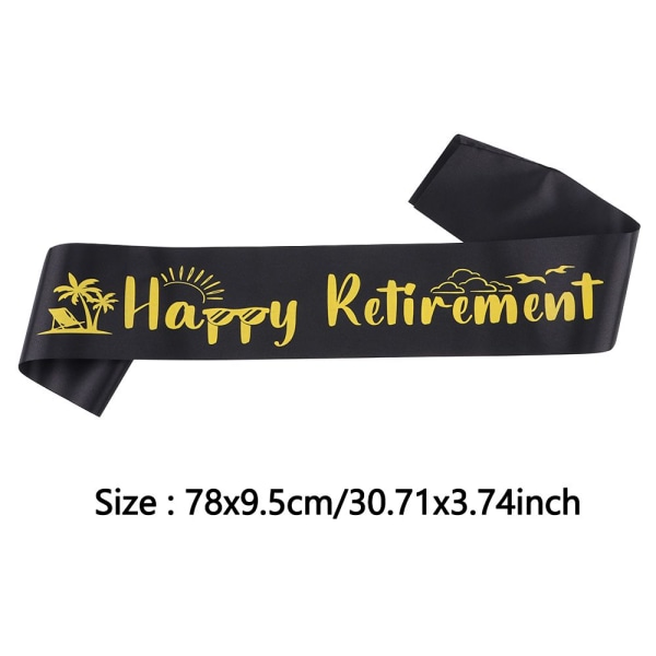 Satin Sash Happy Retirement RED red