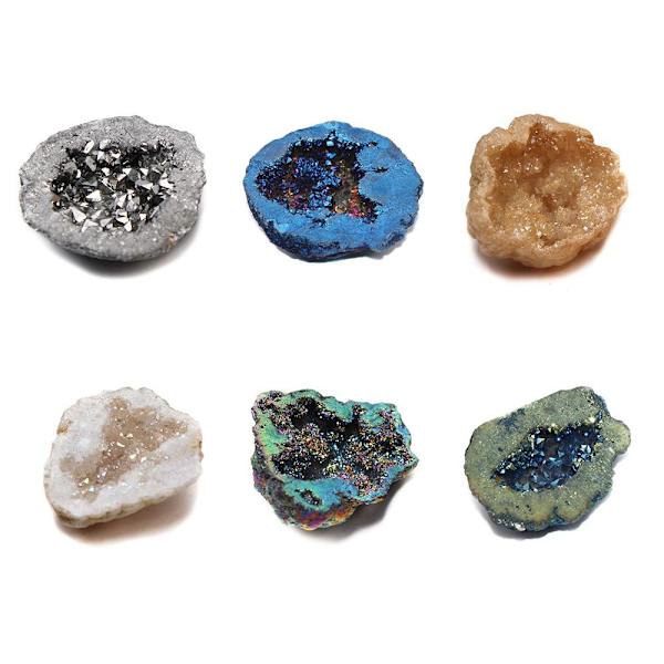 Crystal Cornucopia Natural Agat Geode BLÅ blue