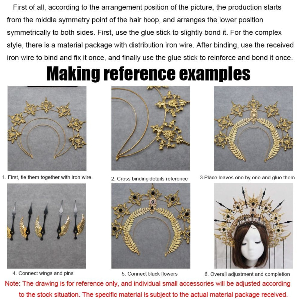 DIY Crown Material Kit Gothic Lolita Tiara 05 05 05