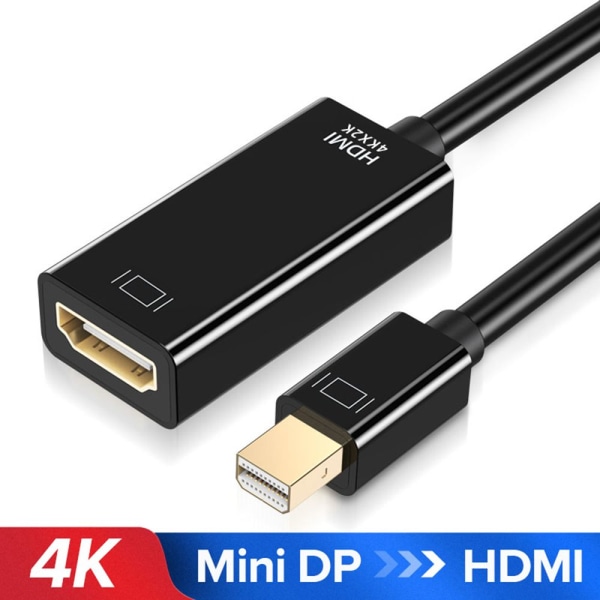Mini DP-HDMI-sovitin Displayport-muunninkaapeli VALKOINEN White