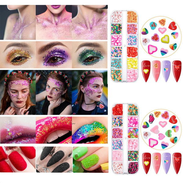 Nail Art Stickers Makeup Nagelpaljetter 8 8 8