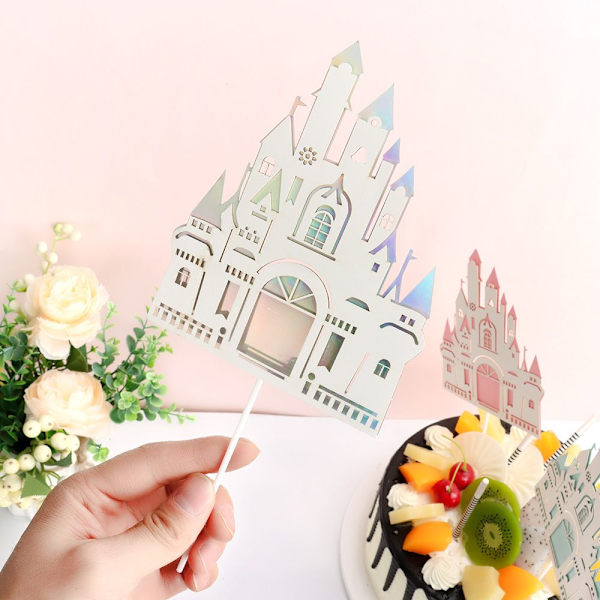 Castle Cake Topper Linnalippu RUUNANINEN 1 1 pink 1-1