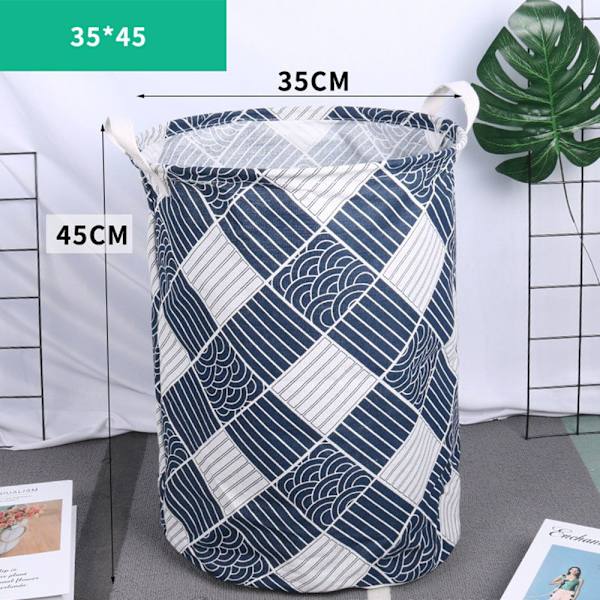 Anti-støv Big Storage Barrel Hamper Skitne klær Leker Folding 6
