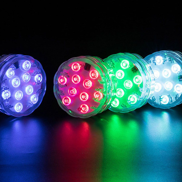 Dykbare LED-lys Undervandsnatlamper 4 LAMPE 2 4 Lamp 2 controller