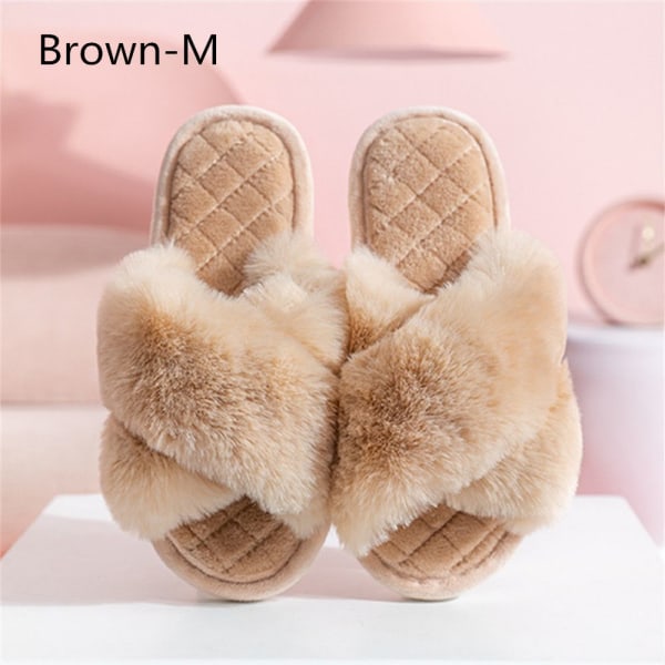 Winter Furry Tofflor Varma Skor BROWN M brown M