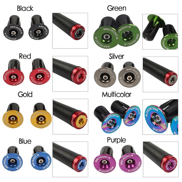 1 par cykelstyr-stik Styr endehætte SORT Black