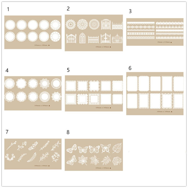 Scrapbooking-tarrat Pitsimateriaali 2 2 2