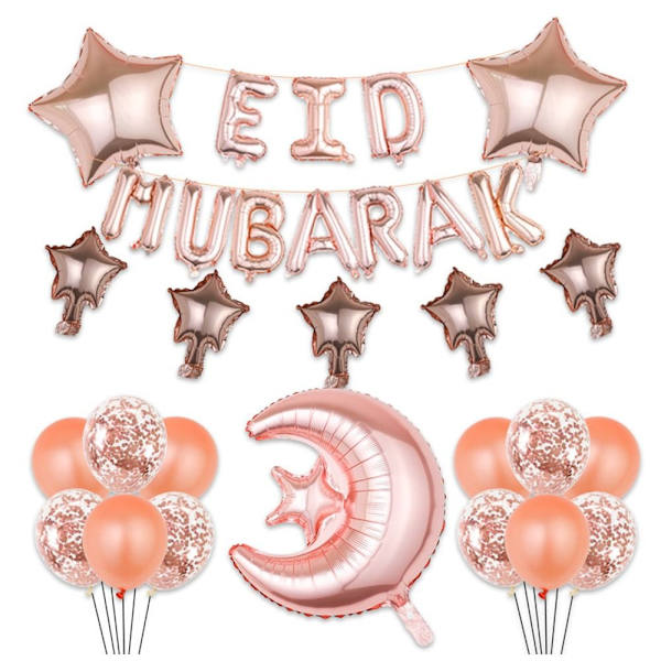 Eid Mubarak ballon aluminium film ballon sæt 8 8
