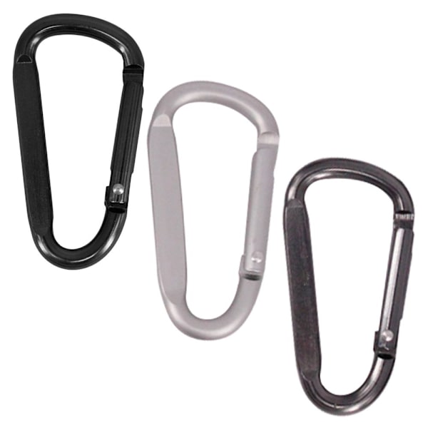 10st D Karbinhake Snap Clip SILVER Silver