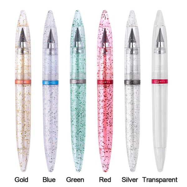 2 Stk Blekkfri Eternal Pencil HB Unlimited Writing Pen BLÅ blue