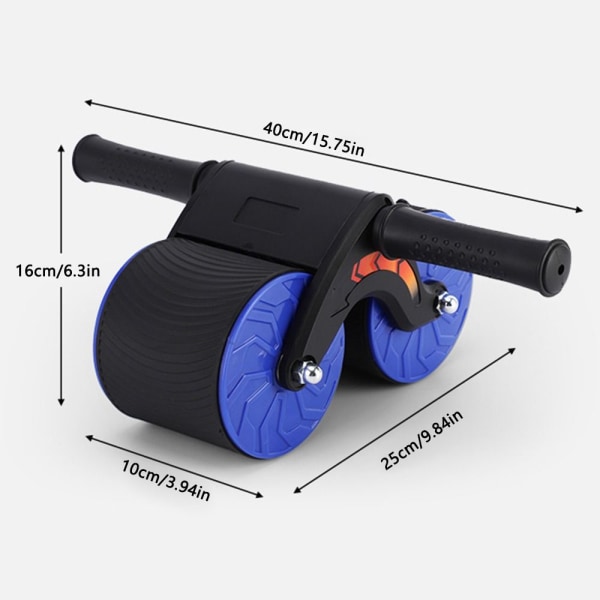 Maghjul Automatisk Rebound Fitness Roller BLÅ Blue