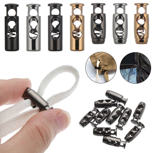 10 stk dobbelthulspropper DIY metalklemme stopperledning 2