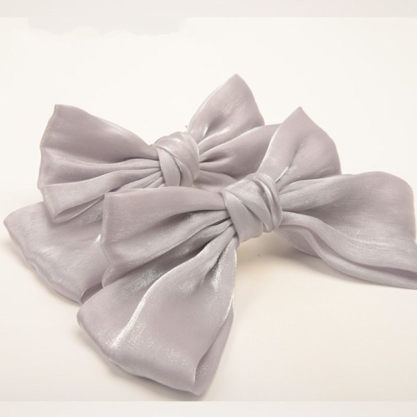 1 par Bowknot Buckle Clip Gardiner Clips GRÅ grey