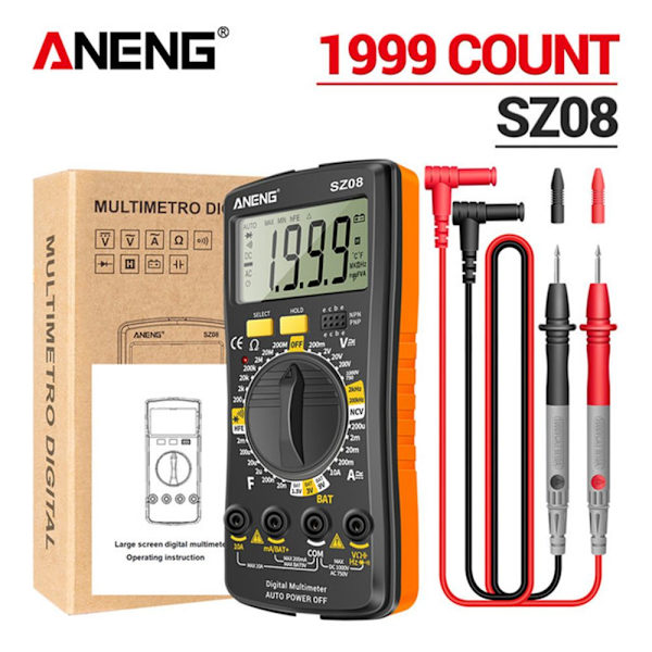 Digital Smart Multimeter Strömspänningstestare SVART Black