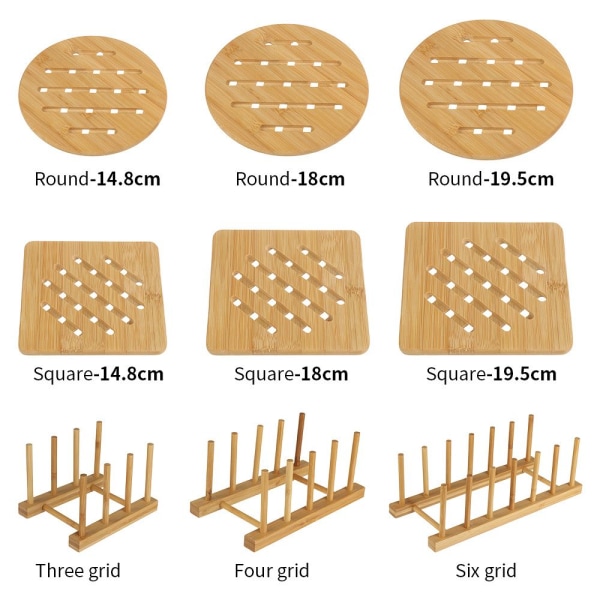Bamboo Matt Placemat THREE GRID KOLME GRID Three grid