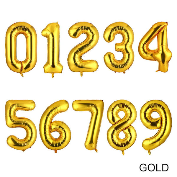 40&quot; Nummer Folieballong Digit Helium GULD NUMMER 8 NUMMER 8 gold Number 8-Number 8