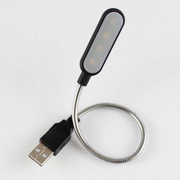 Læselys USB Lampe SORT HVID LYS black White light