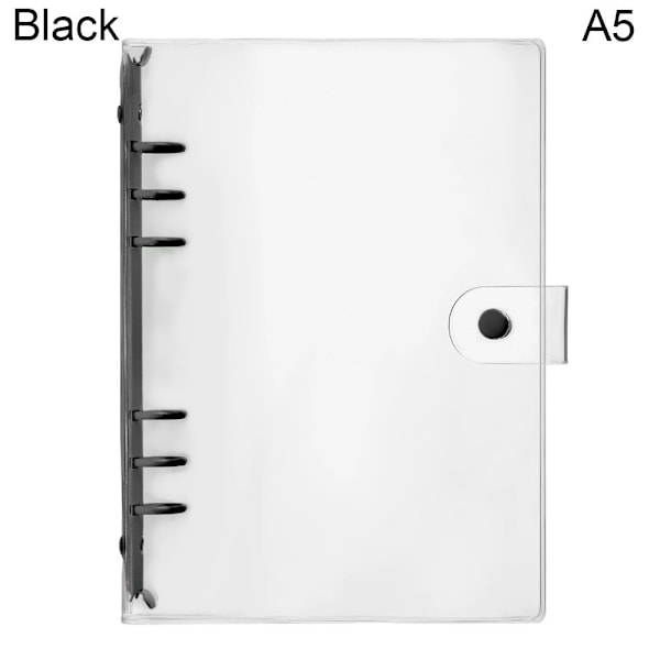 Gennemsigtige mapper Indbindingslommer SORT A5 A5 black A5-A5