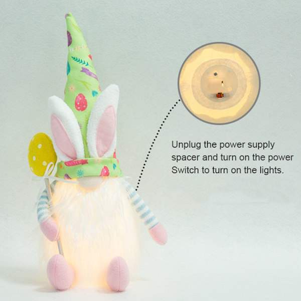 Påskprydnader Bunny Gnome ROSA pink