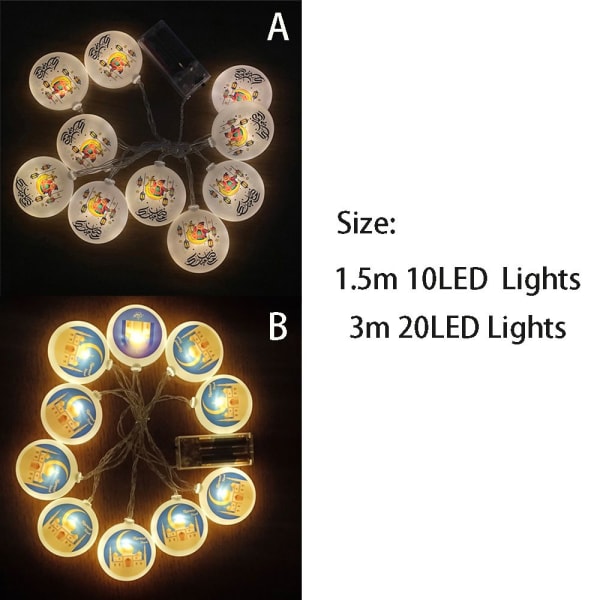 Eid Mubarak -valo LED-merkkivalo 3MA A 3mA