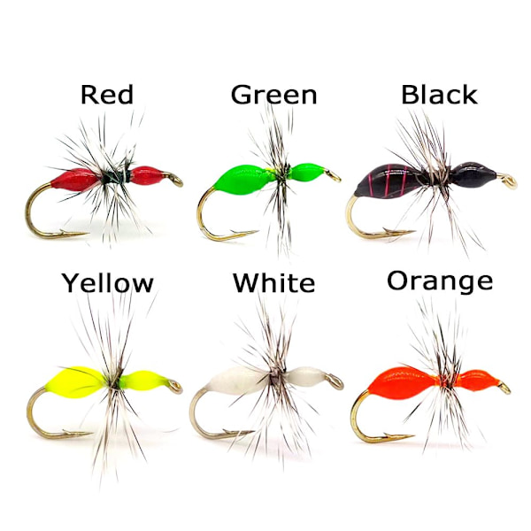 5 stk Insekter Krog Fluefiskeri SORT 12# 12# black 12#-12#
