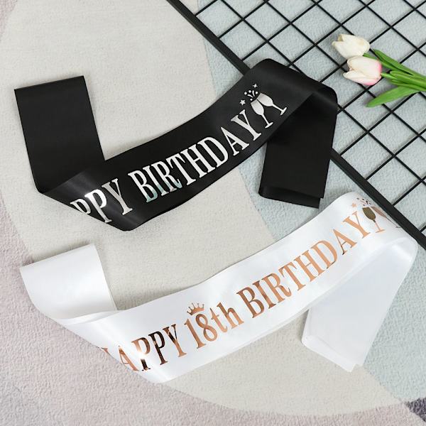 Syntymäpäivä Satin Sash Syntymäpäivä olkavyö 11 11