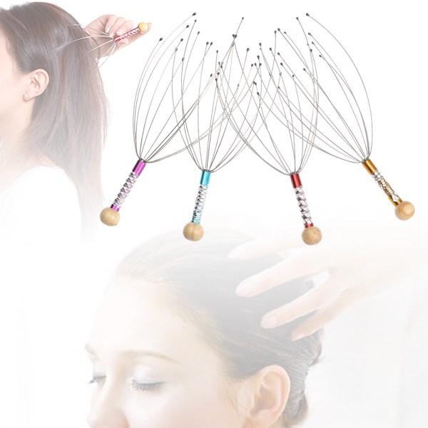 Head Massager Stress Afslappende Klo ROSE RED rose red