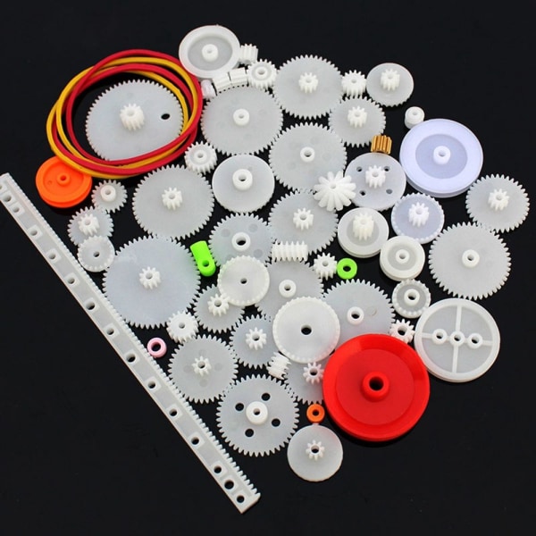 60PCS/ Set Plastic Gears Package Kit DIY Gear Sortiment