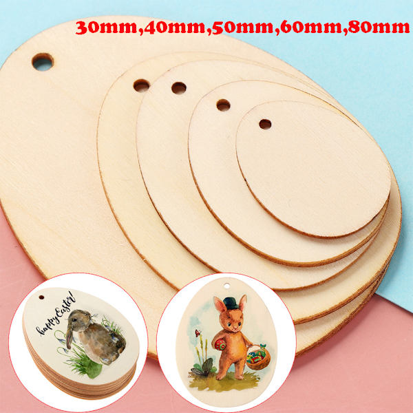 10/25/50 stk påskeæg Træflis 120MM-10STK 120mm-10pcs
