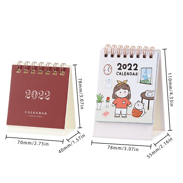 2022 Mini Desktop Calendar Scheduler 8 8