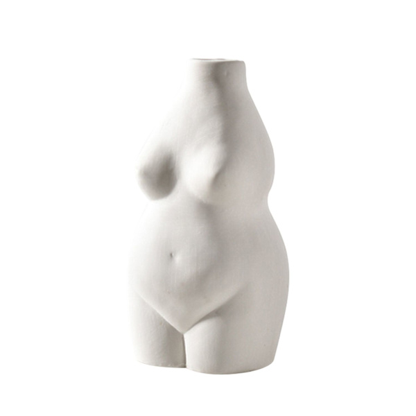 Vase Naken Kvinnekropp HVIT white