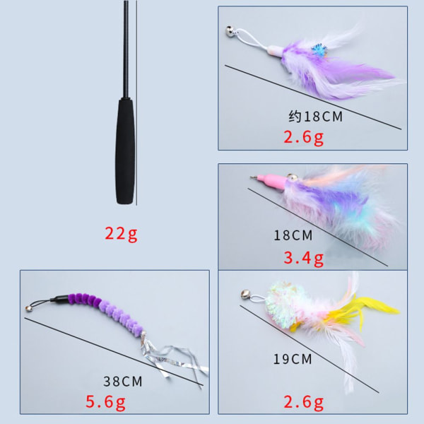 7kpl/pakkaus kissanlelut Pet Set teleskooppitikkusetti