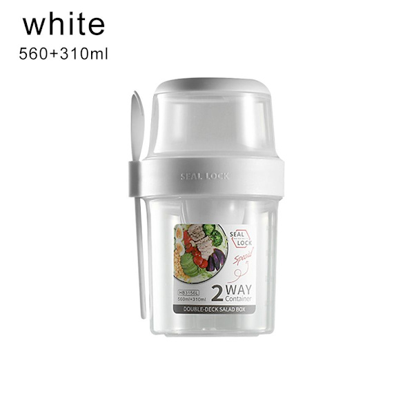 Friskholdende æske forseglet beholder HVID 560+310ML 560+310ML white 560+310ml-560+310ml