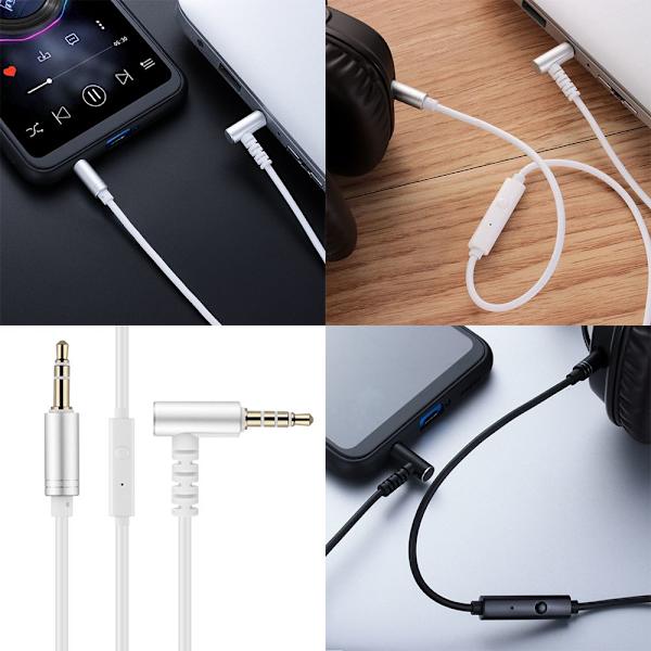 3,5 mm lydkabel hann til hann Aux HVIT white