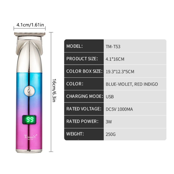 Elektrisk rakapparat Barberklippare Trimmer D D D