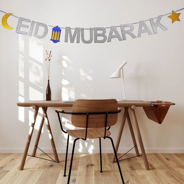 Eid Mubarak Banner Hängande Flagga GG