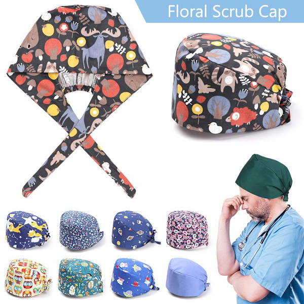 Scrub Cap Print Caps 10 10