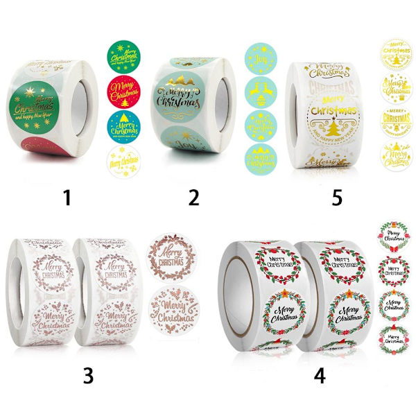 Merry Christmas Stickers Seal Labels Sticker 3 3 3