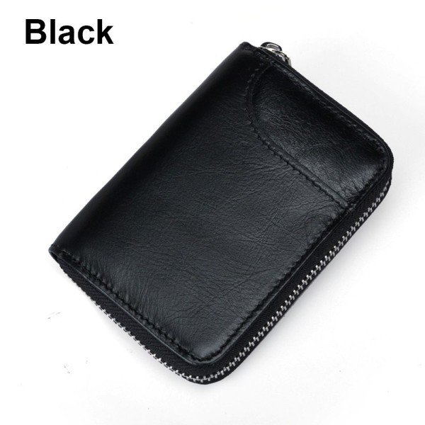 RFID Blocking Wallet Kreditkortholder Læderpung SORT black