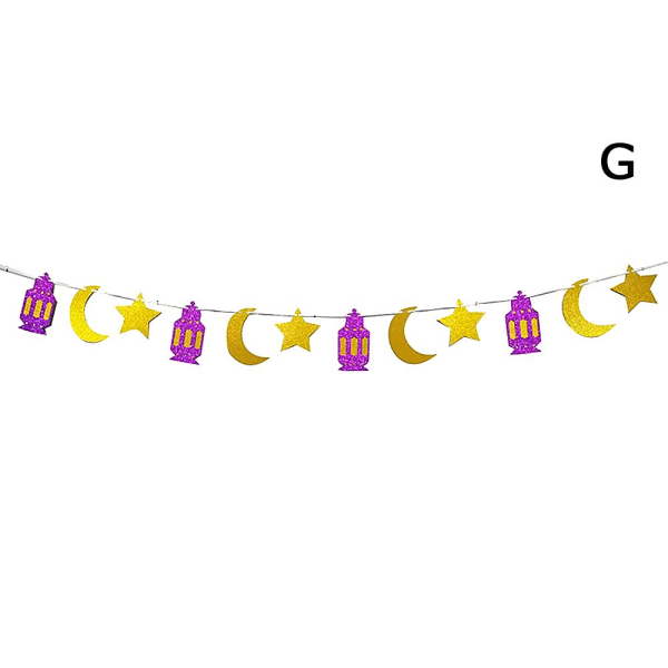 Eid Mubarak Banner Hängande Flagga GG