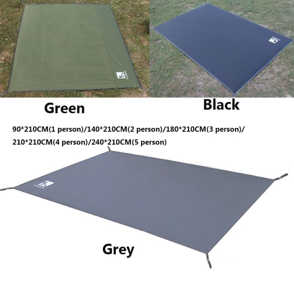 Vattentät tältmatta Ultralätta ficktält GRÖN 140X210CM Green 140x210cm