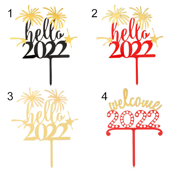 Akryylikakkupäällinen Cupcake Topper 2 2 2