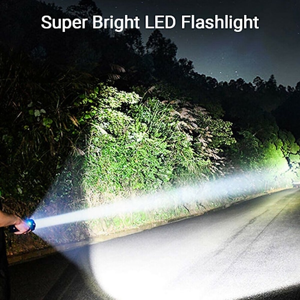 LED Super Bright Zoom taskulamppu Tehokas taskulamppu Dual