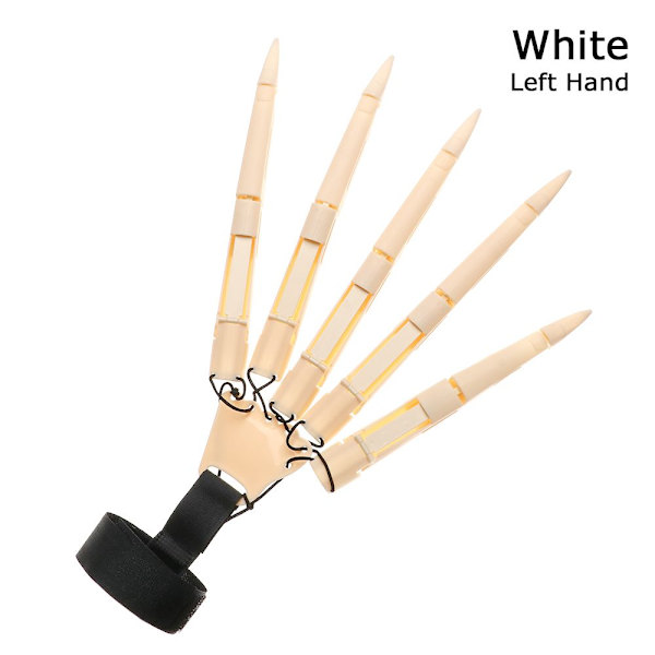 Nivelletty sormet Halloween Finger Gloves VALKOINEN VASEN KÄSI White Left Hand