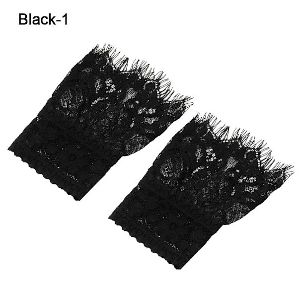 1 par falska ärmar avtagbara ärmar SVART STYLE1 black style1