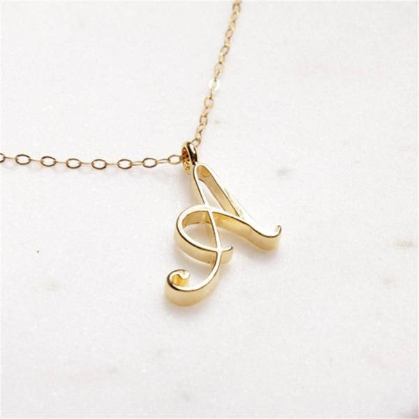 Alphabet Initial Necklace Alphabet Pendant E E E