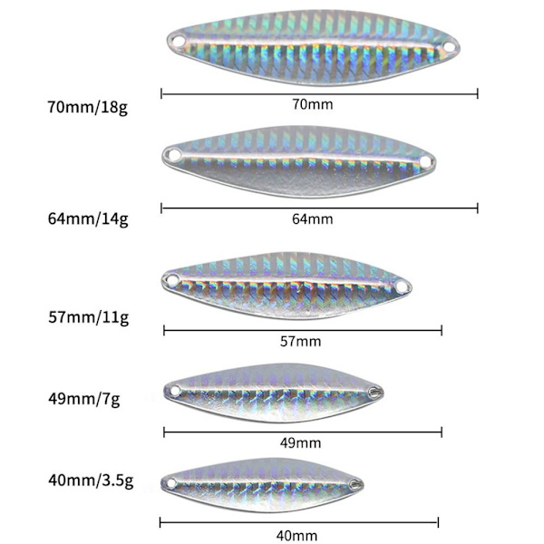 VIB Fishing Lures fjäder Metallskedar 11GD D 11gD