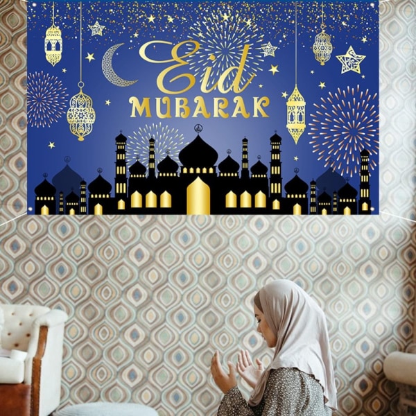 180x110cm Eid Bakgrund Mubarak Dekorativ Bakgrund A A
