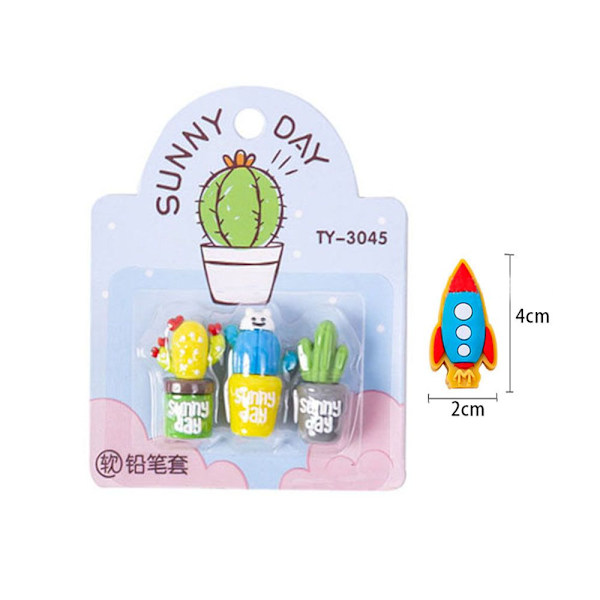 3 kpl/pakkaus Cap Kynän jatke CACTUS CACTUS Cactus