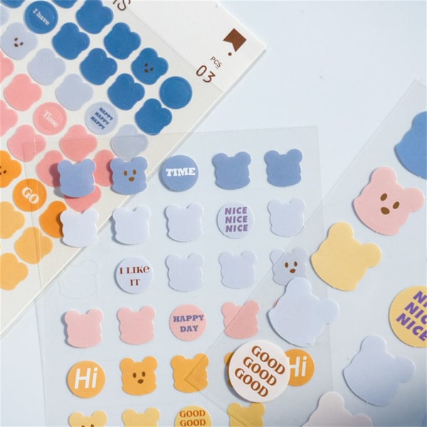 Sticker-dekorationskort 3 3 3